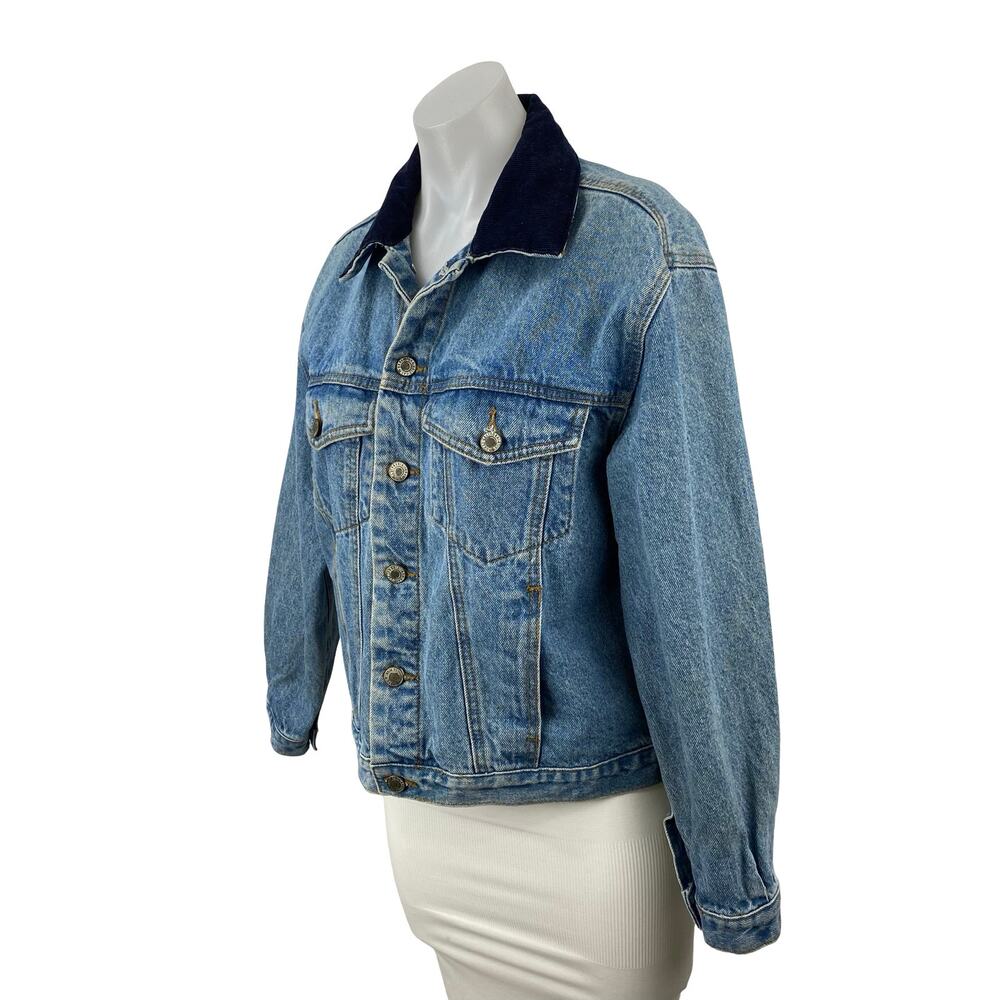 Brandy Melville J Galt Women's Blue Long Sleeve Button Up Denim Jean Jacket Sz S - Picture 2 of 5